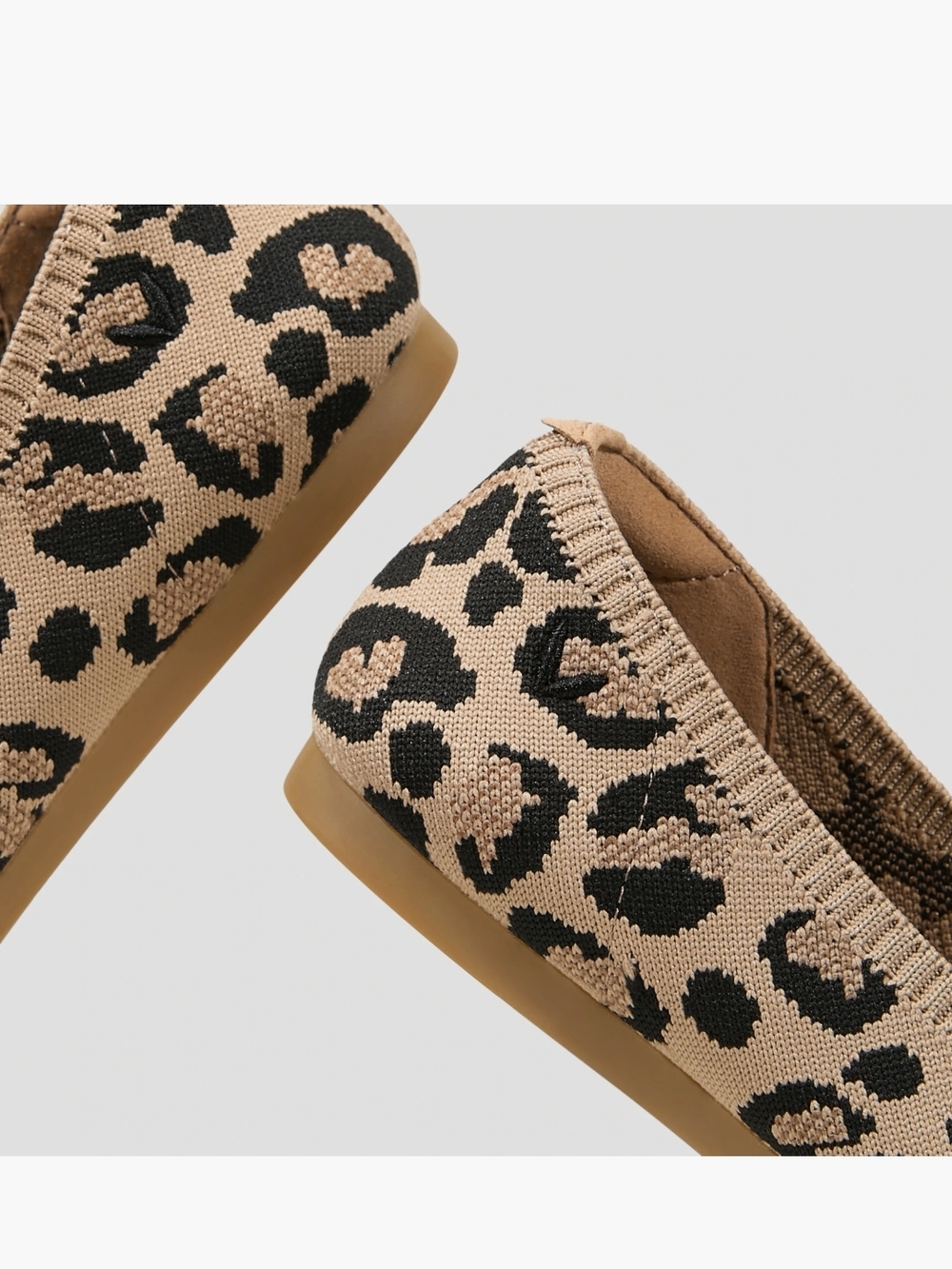 Vionic Leopard-Print Pointed Knit Flats in Tan and Black - Picture 4 of 7